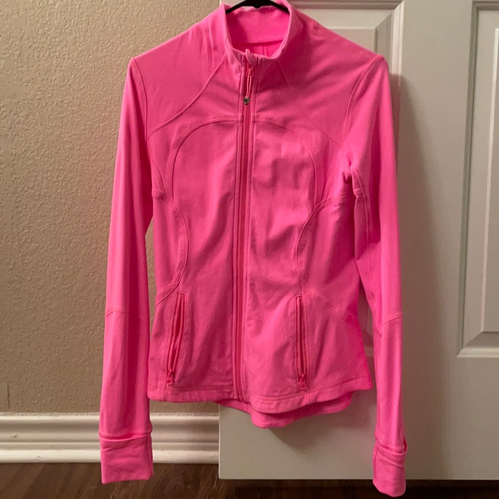 lulu lemon hot pink Define jacket
